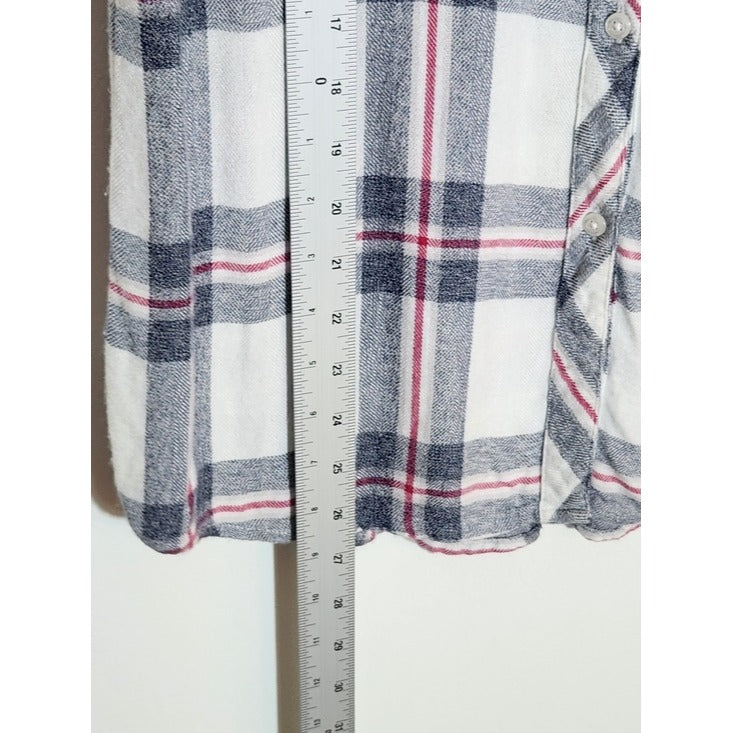 Rails White Plaid Button Down Shirt Size Large