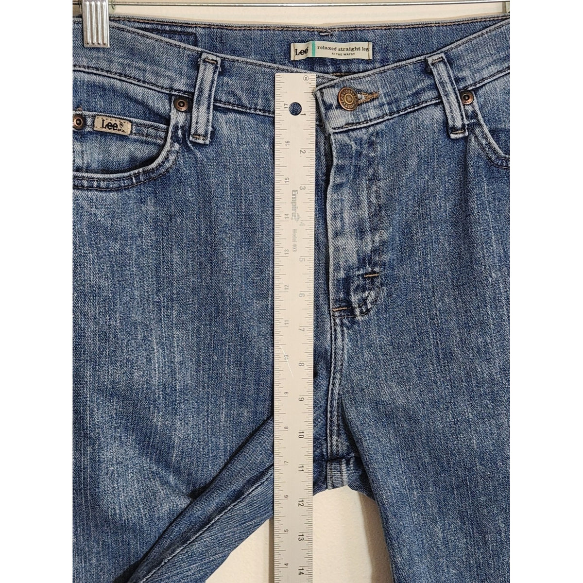 Lee Medium Wash Relaxed Straight Leg Jeans Size 10 Short