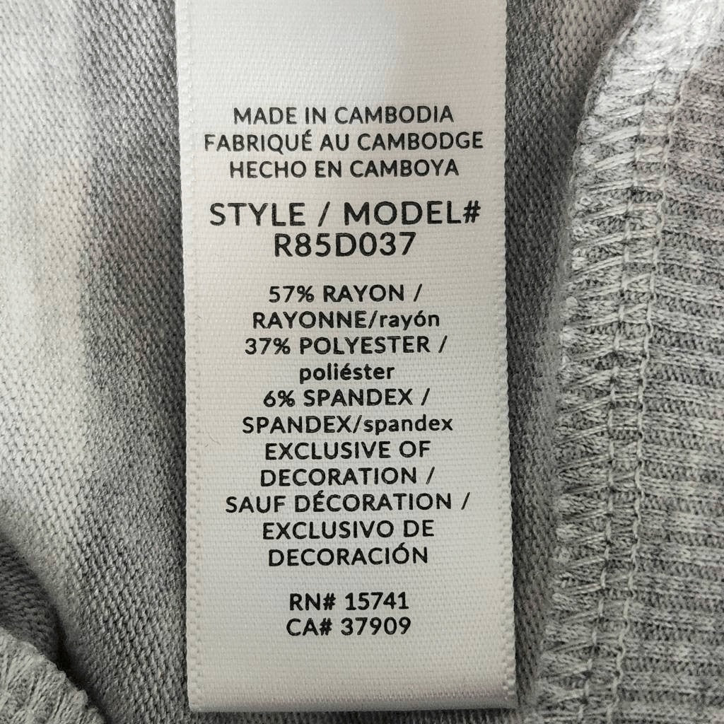 Splendid Gray and White Stripe Long Sleeve Knit Top Size Large Gray Pullover