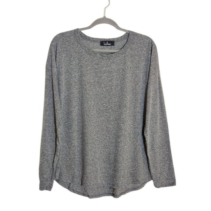 Lulus Heather Gray Long Sleeve Tee Size Medium NWT