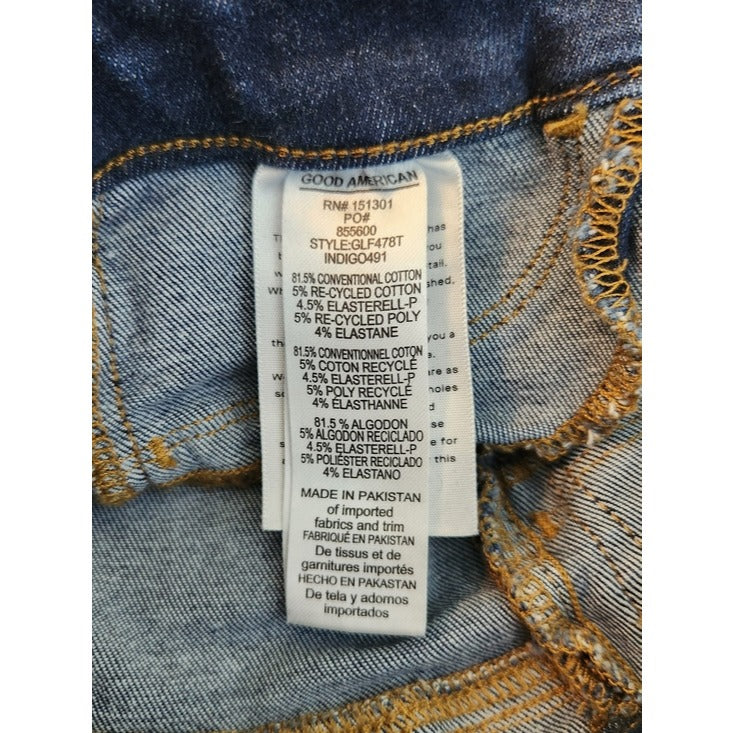 Good American Dark Wash Pull On Flare Leg Jeans Size 1