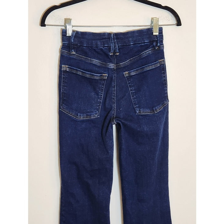 Good American Dark Wash Pull On Flare Leg Jeans Size 1