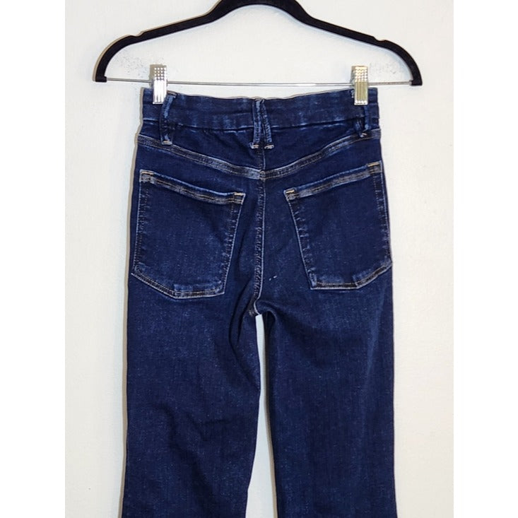 Good American Dark Wash Pull On Flare Leg Jeans Size 1