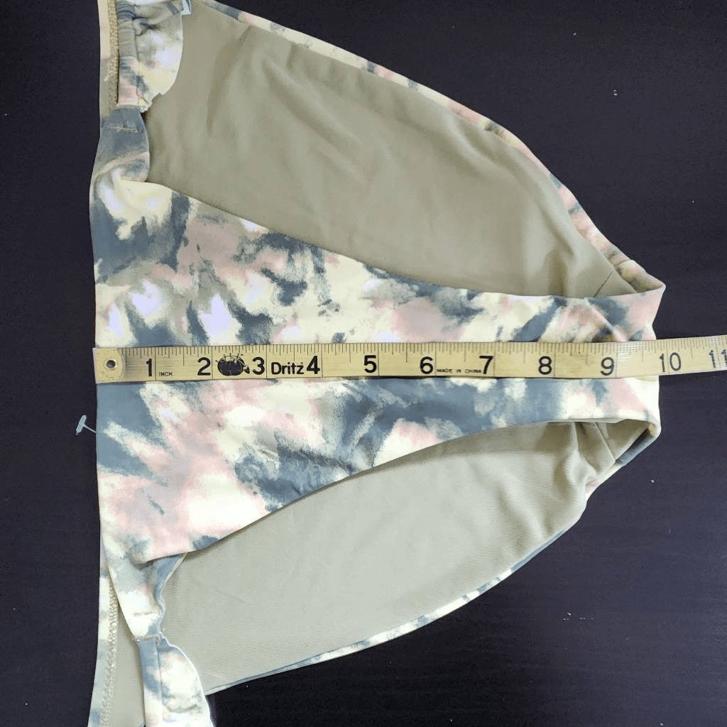 Aerie Green Abstract Print Bikini Bottoms NWTT Size Large Full Coverage Bottoms