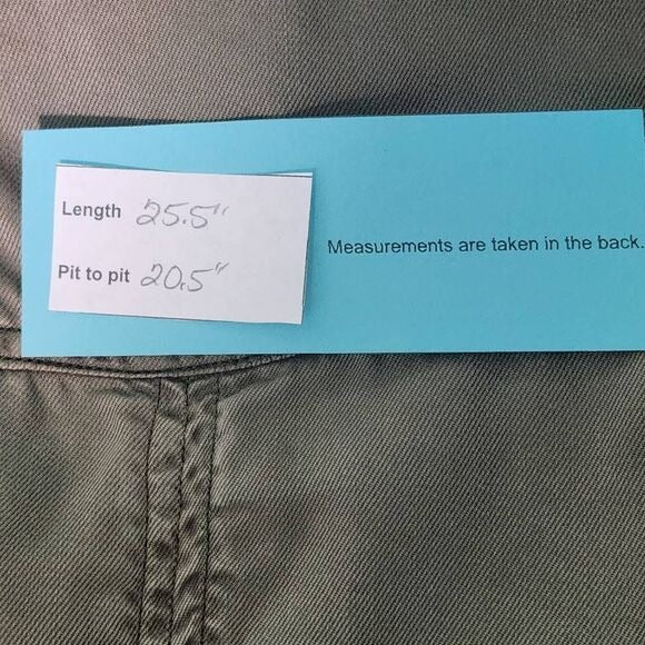 Max Jeans Distressed Green Draped Front Jacket Size Medium Army Green Jacket