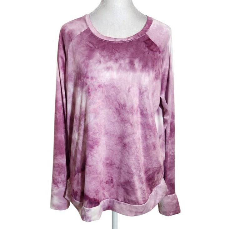 Hello Mello Orchid Purple Tie Dye Lounge Top Size Medium
