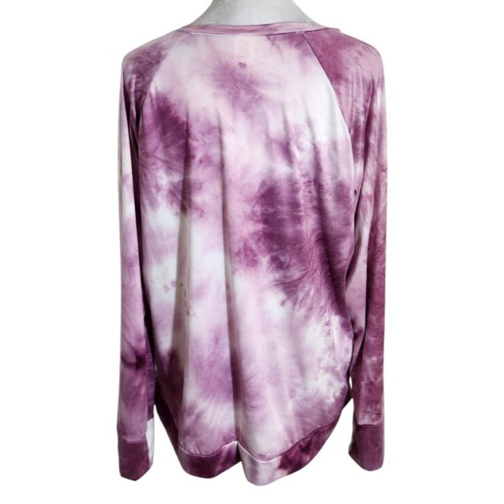 Hello Mello Orchid Purple Tie Dye Lounge Top Size Medium