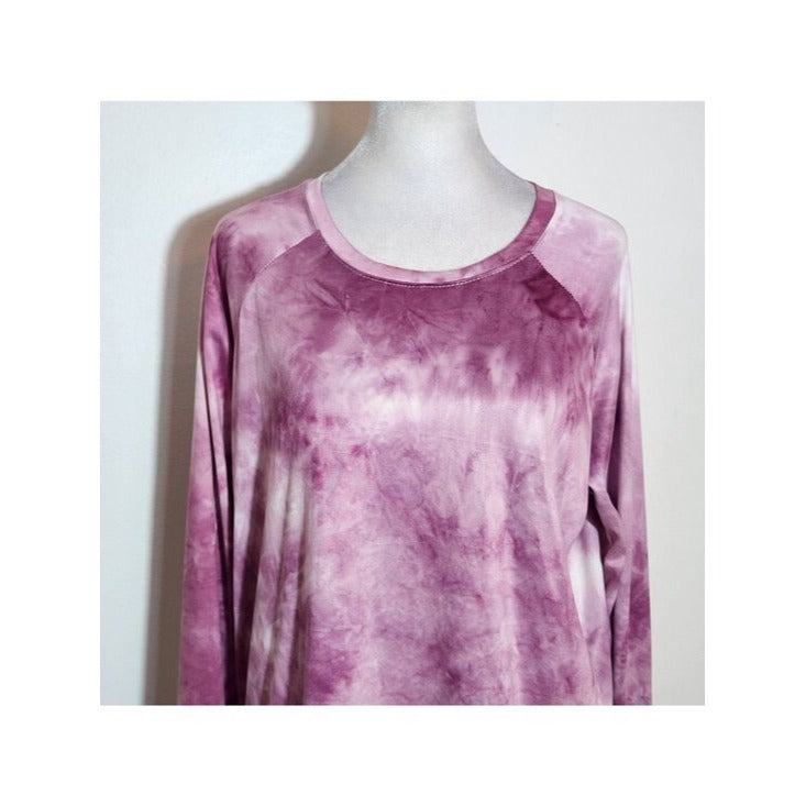 Hello Mello Orchid Purple Tie Dye Lounge Top Size Medium
