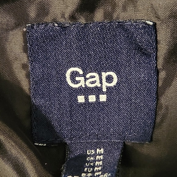GAP Black Snap -Up Quilted Puffer Vest Size Medium