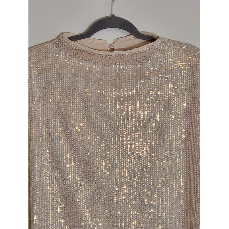 New York & Company Blush Pink Sequin Sleeveless Top Size 4X NWT