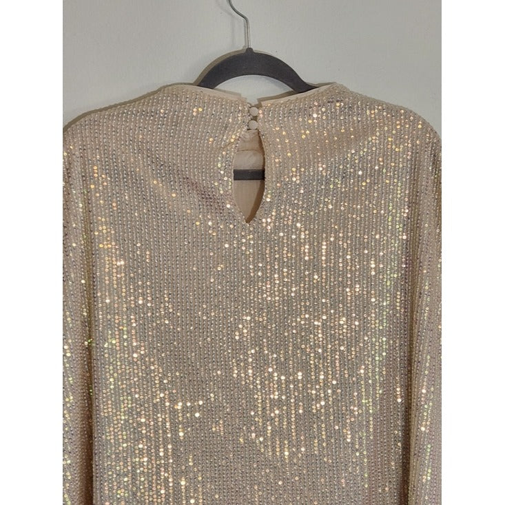 New York & Company Blush Pink Sequin Sleeveless Top Size 4X NWT