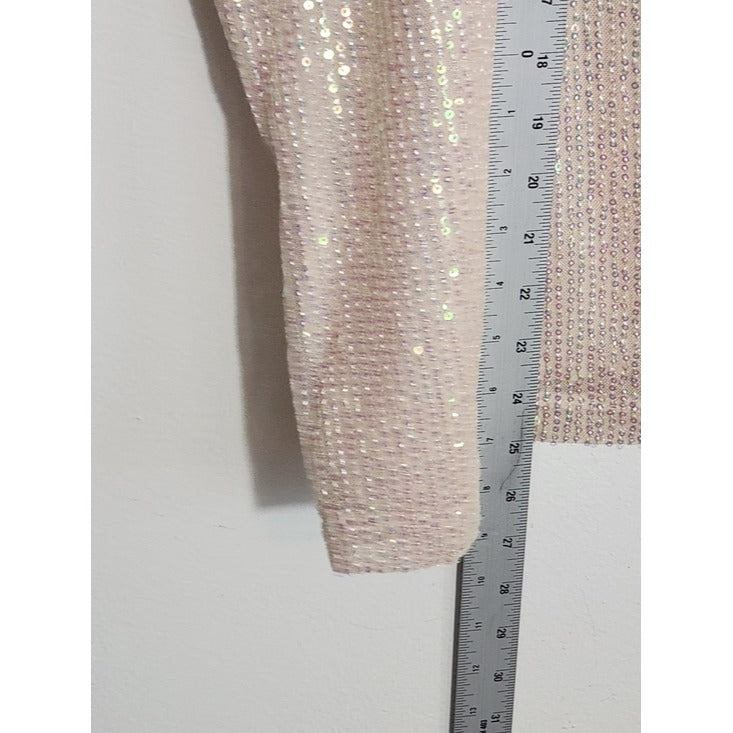 New York & Company Blush Pink Sequin Sleeveless Top Size 4X NWT