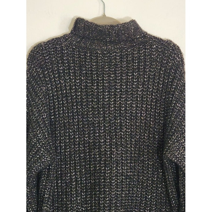 Marciano by Guess Black Metallic Turtleneck Sweater Size Medium
