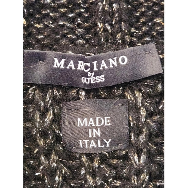 Marciano by Guess Black Metallic Turtleneck Sweater Size Medium