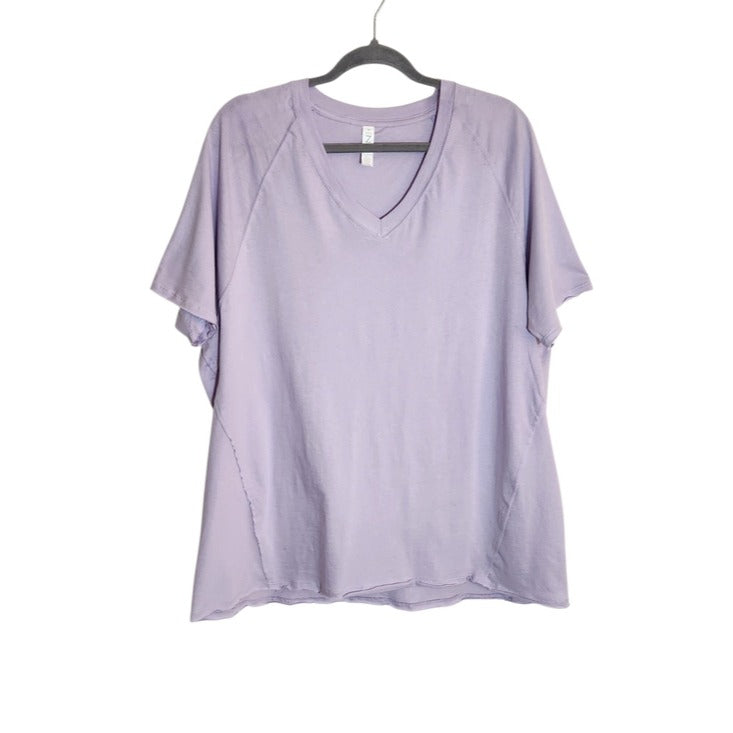Z by Zella Light Purple Oversized V-Neck Athleisure Tee Size Medium