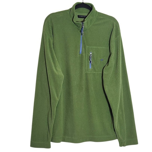 Southern Marsh Green Men's Fleece Pullover Size XL Preppy Quarter-Zip Pullover