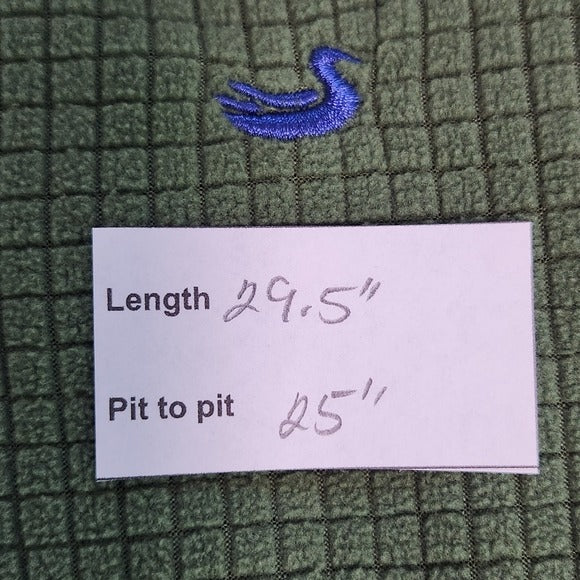 Southern Marsh Green Men's Fleece Pullover Size XL Preppy Quarter-Zip Pullover