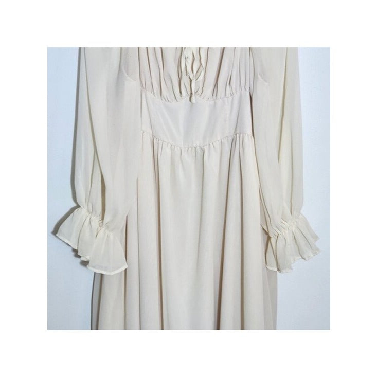 Shein Womens Cream Boho Maxi Dress Size 4XL NWT