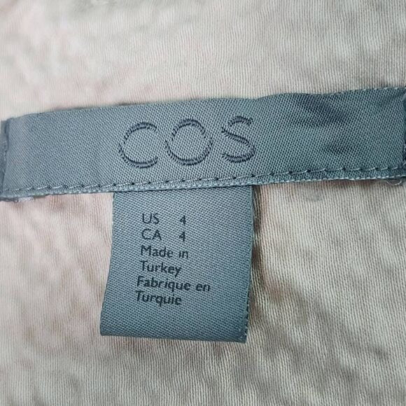 Cos Blush Pink Textured Blouse with Puffy Sleeves Size 4 Light Pink Top