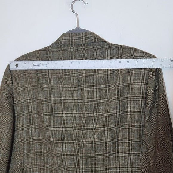 Kingsridge Mens Brown Plaid Sport Coat Size 44 L