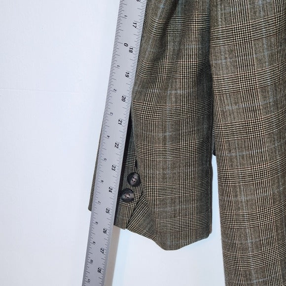 Kingsridge Mens Brown Plaid Sport Coat Size 44 L