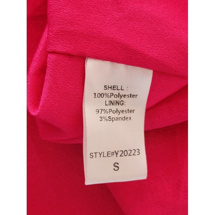 DO+BE Hot Pink Ruffle Mini Dress Size Small Wedding Guest Dress