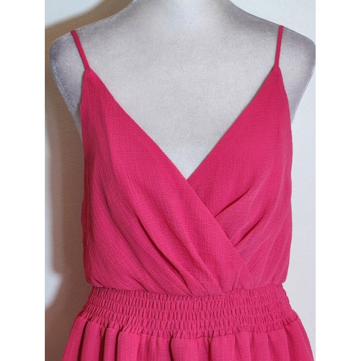 DO+BE Hot Pink Ruffle Mini Dress Size Small Wedding Guest Dress