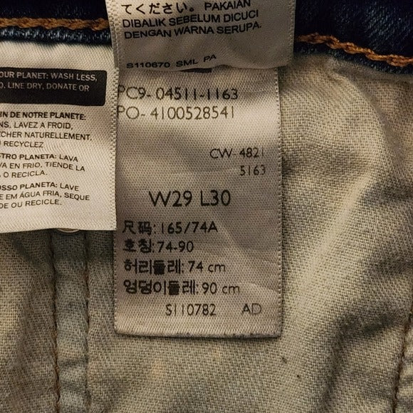 Levi's Mens 511 Slim Fit Jeans Size 29 x 30
