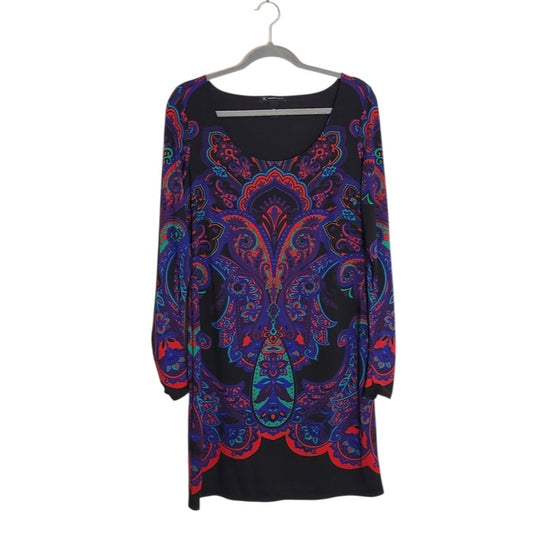 INC International Concepts Paisley Shift Dress Size Medium Wedding Guest Dress