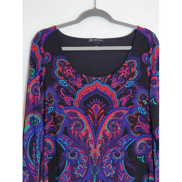 INC International Concepts Paisley Shift Dress Size Medium Wedding Guest Dress