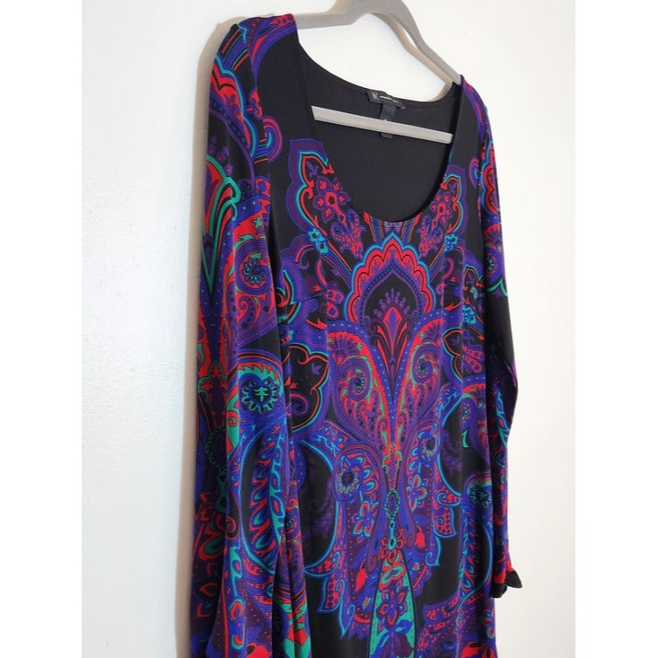 INC International Concepts Paisley Shift Dress Size Medium Wedding Guest Dress