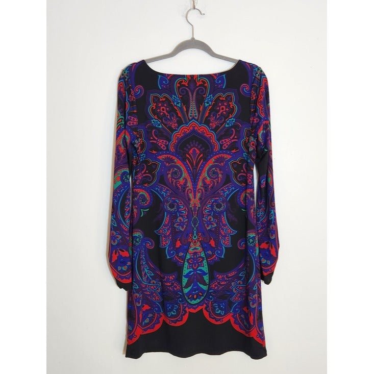 INC International Concepts Paisley Shift Dress Size Medium Wedding Guest Dress