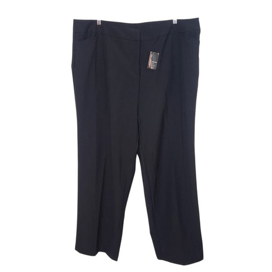 Avenue Black Cool Hand Trouser Straight Leg Dress Pants Size 26 NWT