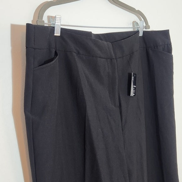 Avenue Black Cool Hand Trouser Straight Leg Dress Pants Size 26 NWT