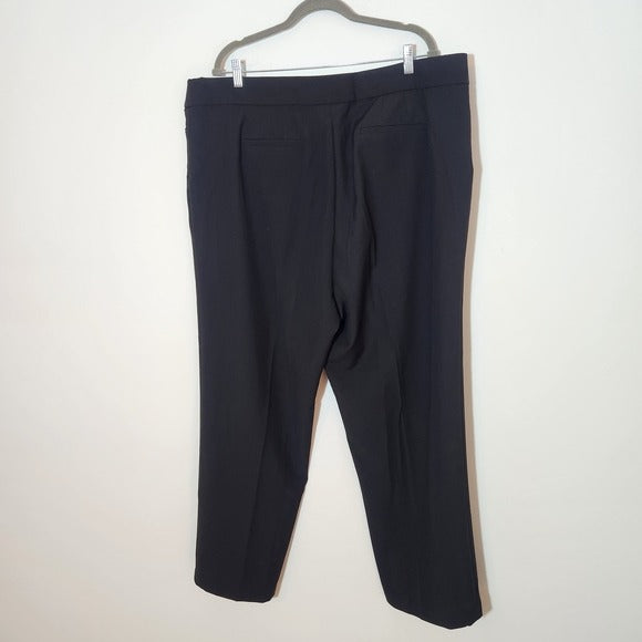 Avenue Black Cool Hand Trouser Straight Leg Dress Pants Size 26 NWT