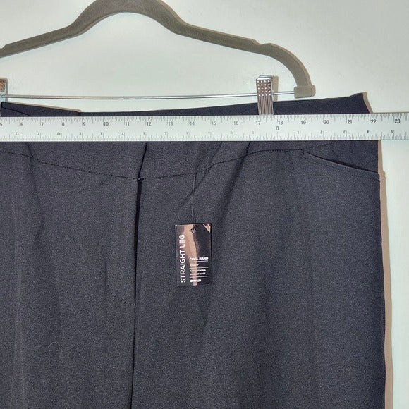Avenue Black Cool Hand Trouser Straight Leg Dress Pants Size 26 NWT