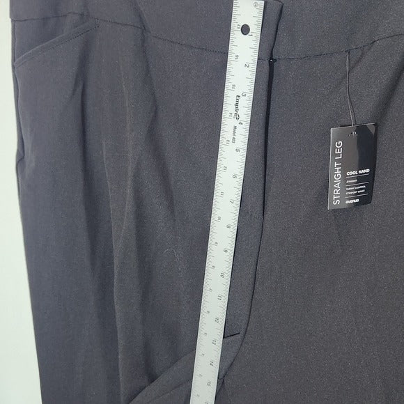 Avenue Black Cool Hand Trouser Straight Leg Dress Pants Size 26 NWT