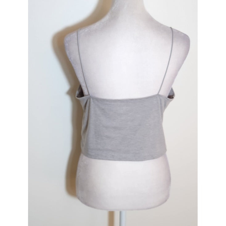 Wild Fable Gray Cropped Camisole Top Size Large NWT
