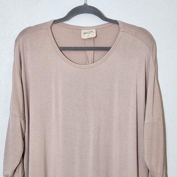 Pure Fiber Light Pink Lounge Dress Size Large Pure Fiber Sleep Nightshirt