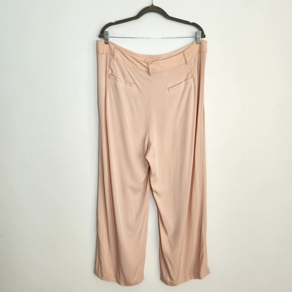 1. State Ballet Pink Wide Leg Trousers Size 16W