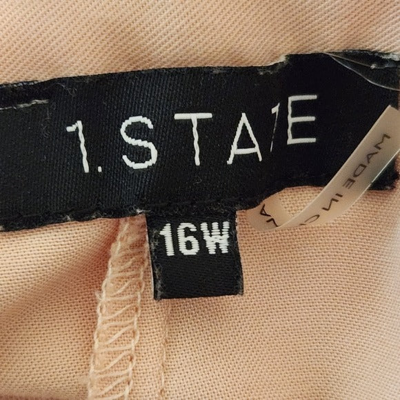 1. State Ballet Pink Wide Leg Trousers Size 16W