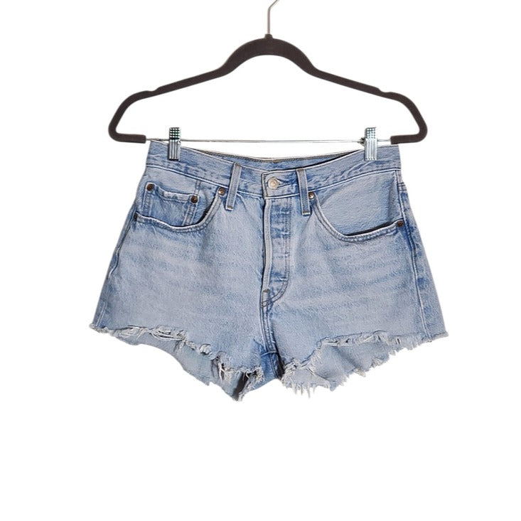 Levi's 501 Light Wash Cutoff Denim Shorts Size 27