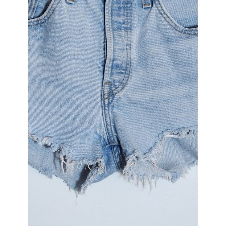 Levi's 501 Light Wash Cutoff Denim Shorts Size 27
