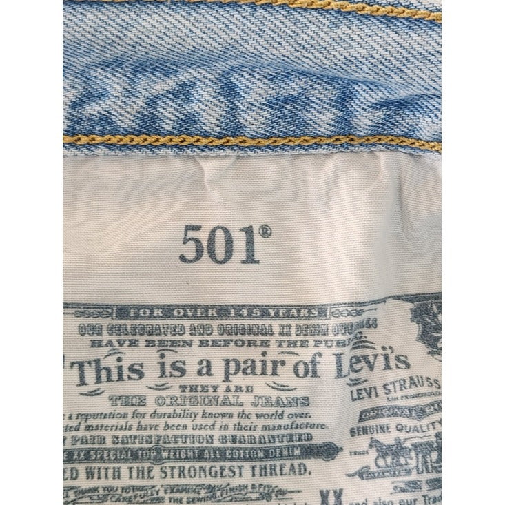 Levi's 501 Light Wash Cutoff Denim Shorts Size 27