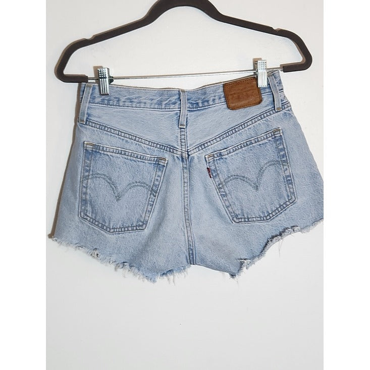 Levi's 501 Light Wash Cutoff Denim Shorts Size 27