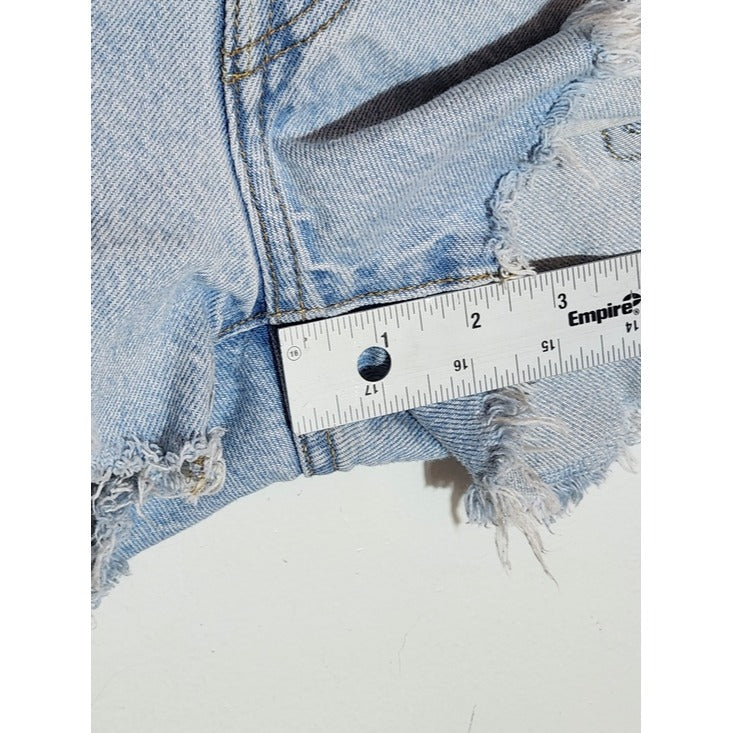 Levi's 501 Light Wash Cutoff Denim Shorts Size 27