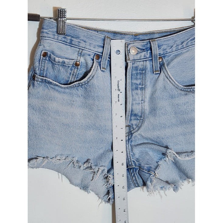 Levi's 501 Light Wash Cutoff Denim Shorts Size 27