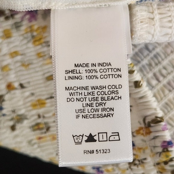 1 State Floral Cropped Blouse Size Large NWT