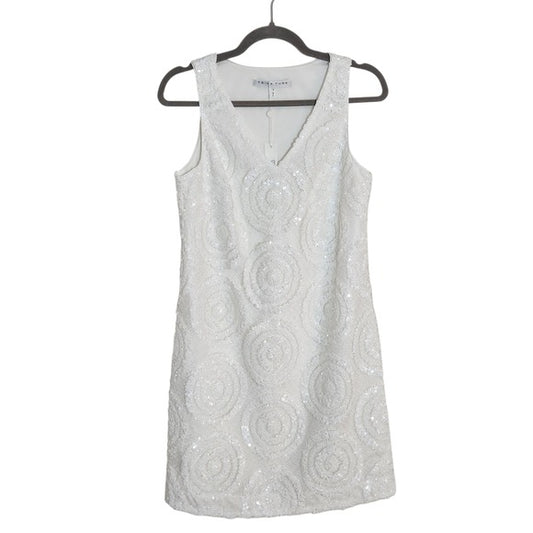 Trina Turk White Glitterati Sequin Mini Cocktail Dress Size 0 NWT