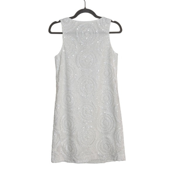 Trina Turk White Glitterati Sequin Mini Cocktail Dress Size 0 NWT
